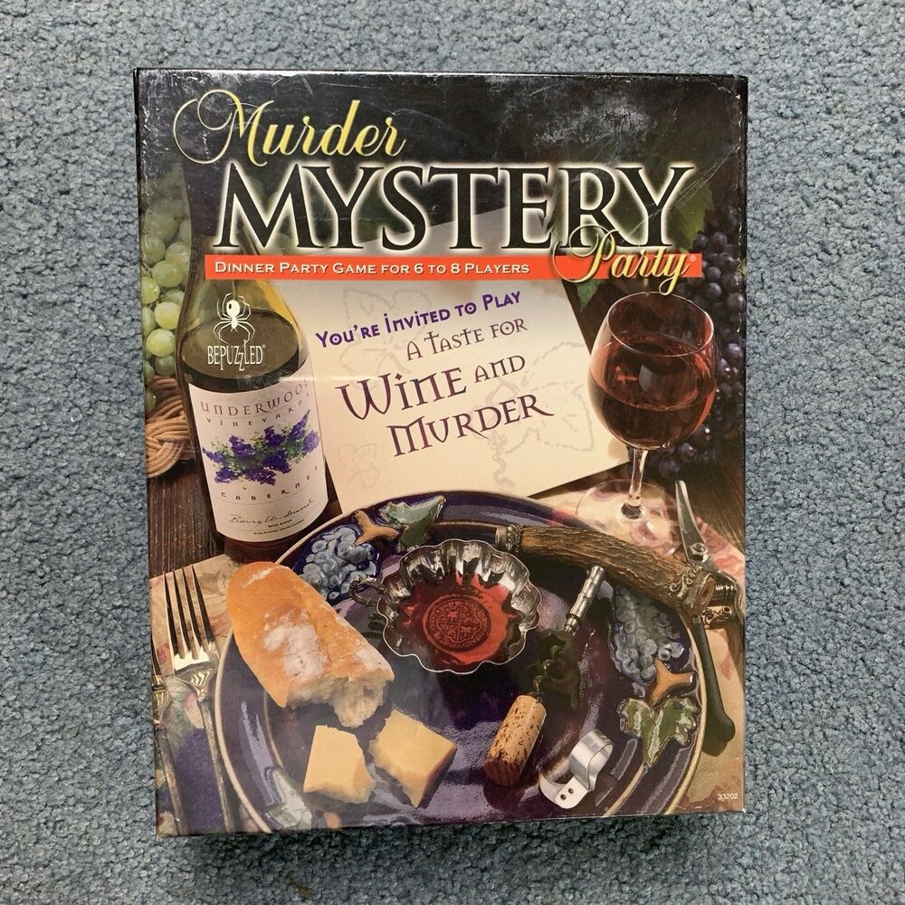 Murder Mystery Dinner Party Game A Taste for Wine and Murder Bepuzzled Sealed